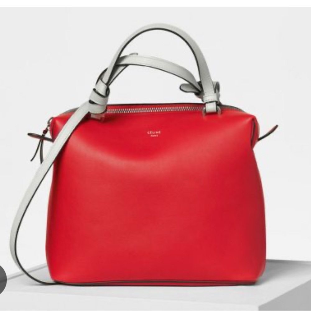 Celine Soft Cube Crossbody Handbag Bright Red